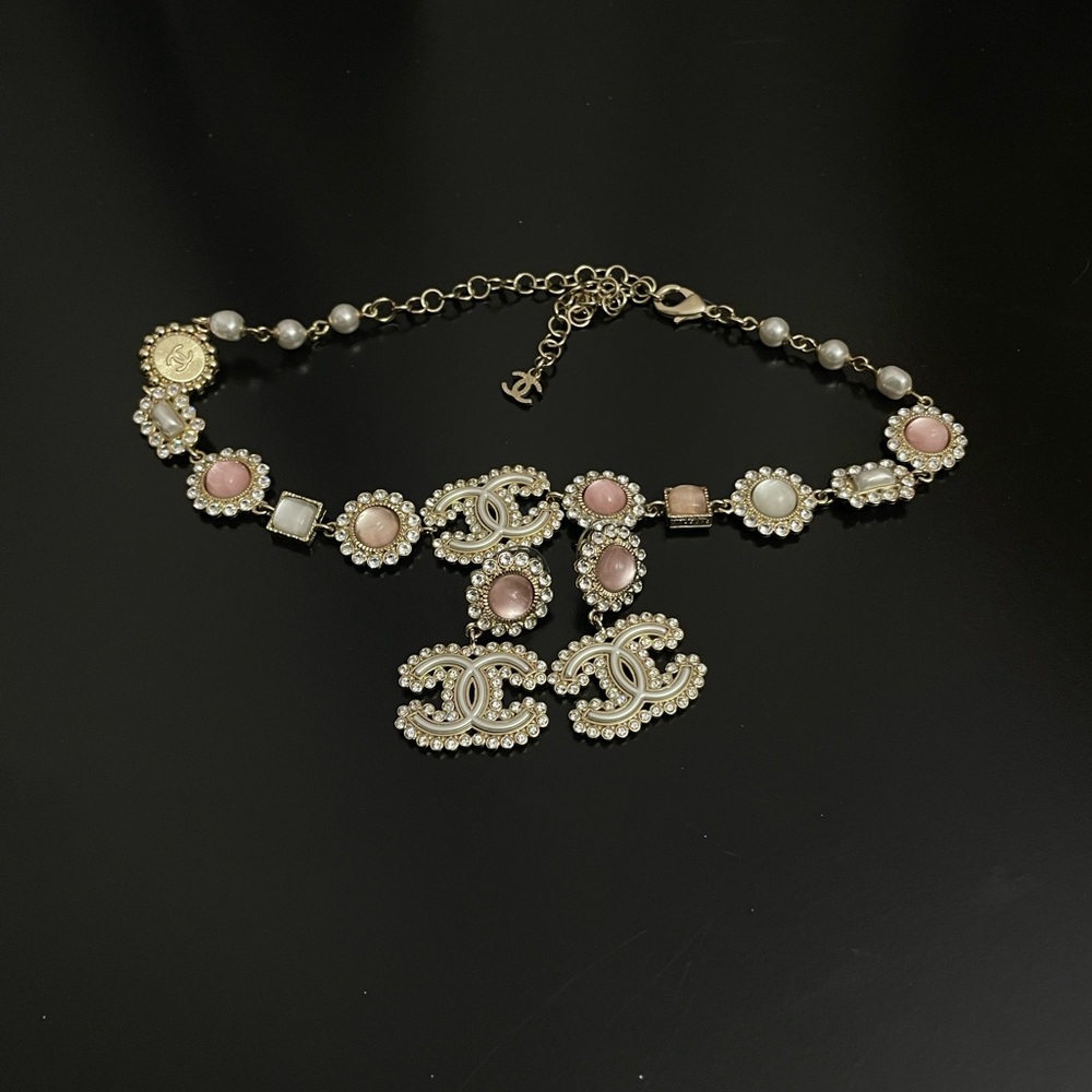 Chanel Pearl and Pink Accent Necklace